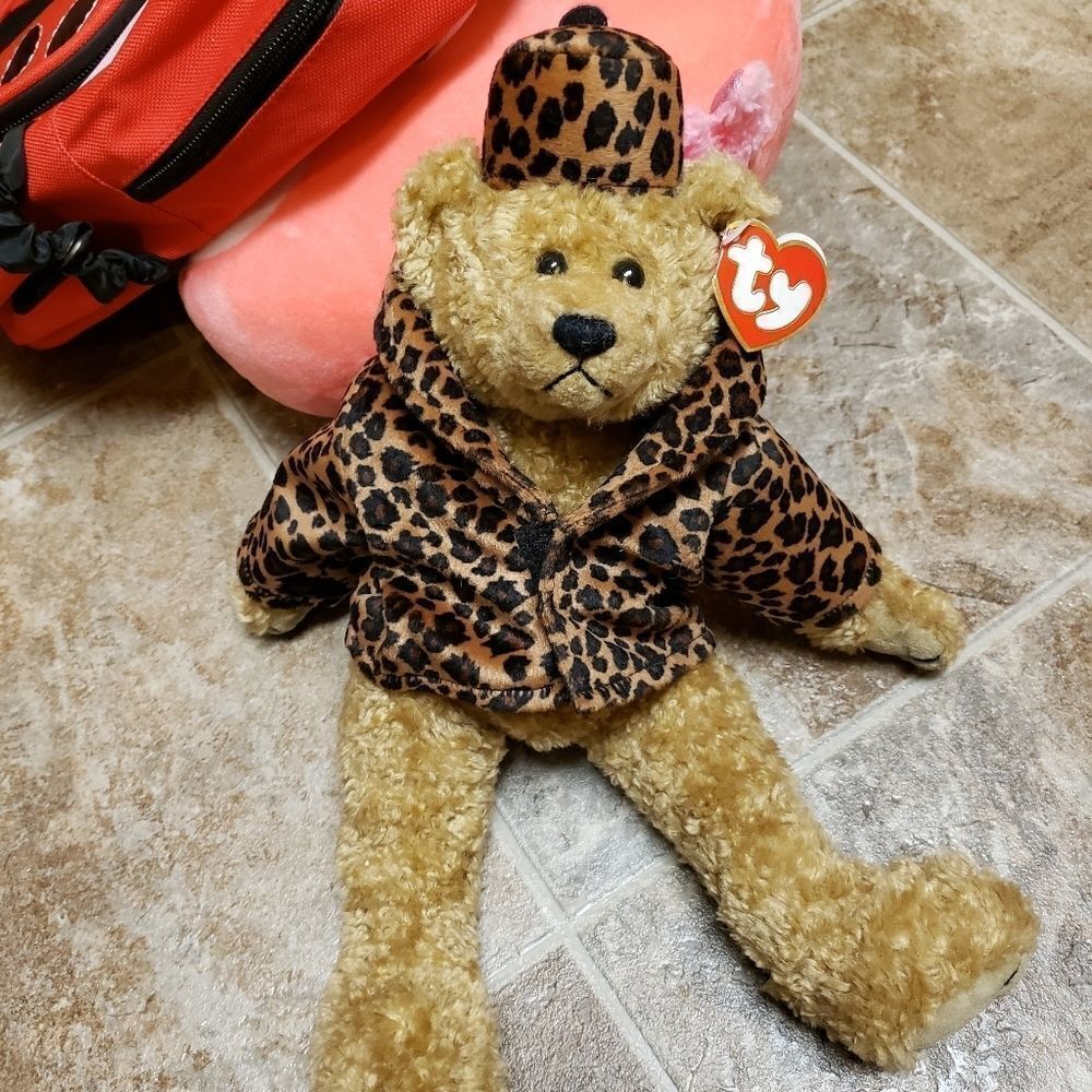 14" Ty Beanie Buddy "ISABELLA" 1993 Bear! Swing & brown Tush Tags PVC pellets